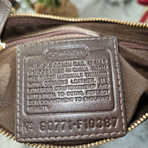 Coach Hobo Crossbody Patch Work Brown & Gold bag No. G0771-10387 -EUC - Picture 4 of 6